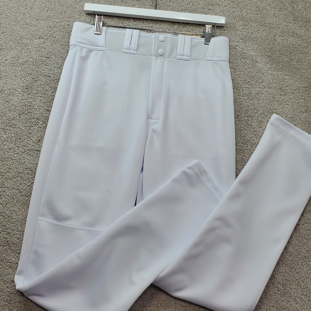 Easton Baseball Pants Adult Medium White NEW Rival+ Open Bottom 32-34 Waist